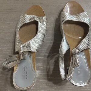 Guess Metallic Snakeskin Sandals